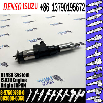 Rail Fuel Injector 095000-6360 SX001-08606 8-97609788-0 for Isuzu F Series 7.8 d 225-300 6HK1 Forwa