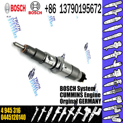 common rail assembly diesel fuel injector 0445120140 4945316 with nozzle DLLA126P1776 for Cummins VW 0445120140