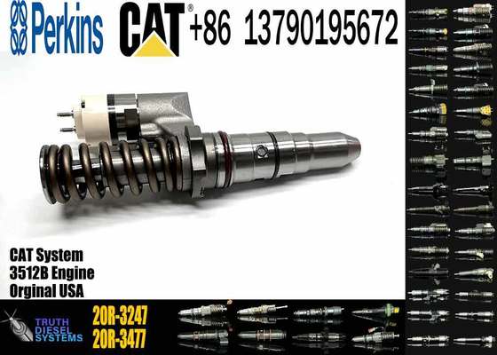 Excavator Parts 392-0225 Fuel Injector 3920225 20R-3247 20R3247 for CAT 3508B 3512B 3516B 3512C 3516C