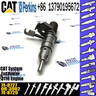 3114 3116 Engine Diesel Fuel Injector 7E-8727 7E8727 0R-3002 For Caterpillar Excavator 205B 213B 214B 224B E110B E240B E