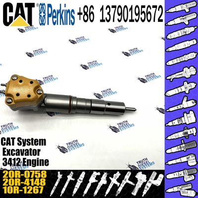 Diesel fuel injector Engine Parts Common Rail Inyector 1747526 174-7526 20R-0758 For CAT Caterpillar 3412E Engine Truck