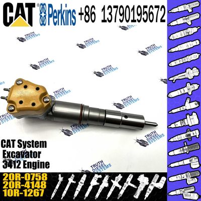 Diesel fuel injector Engine Parts Common Rail Inyector 1747526 174-7526 20R-0758 For CAT Caterpillar 3412E Engine Truck