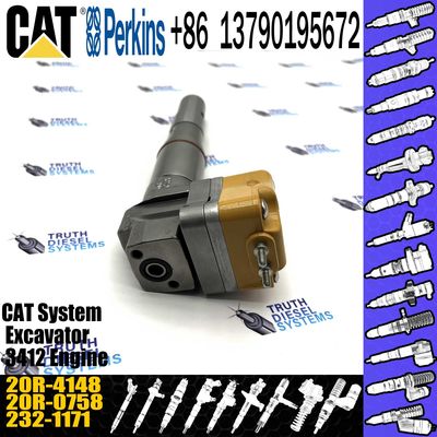 CAT Diesel 3412 Engine Excavator Parts Fuel Injector 1747528 174-7528 20R-4148 For Caterpillar