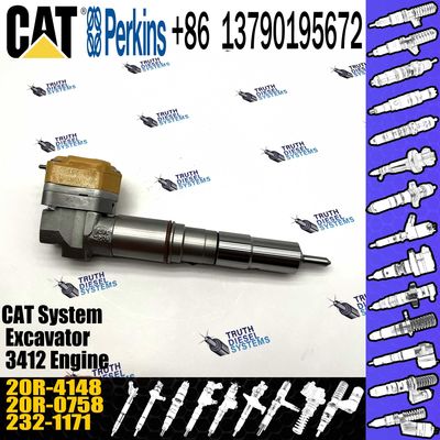 CAT Diesel 3412 Engine Excavator Parts Fuel Injector 1747528 174-7528 20R-4148 For Caterpillar