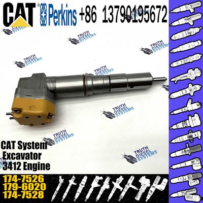 Diesel Engine Fuel Injector Excavator Accessories Diesel Motor Parts 1747526 174-7526 for Caterpillar CAT 3412E 651E 657