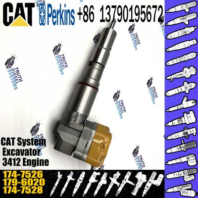 Diesel Engine Fuel Injector Excavator Accessories Diesel Motor Parts 1747526 174-7526 for Caterpillar CAT 3412E 651E 657