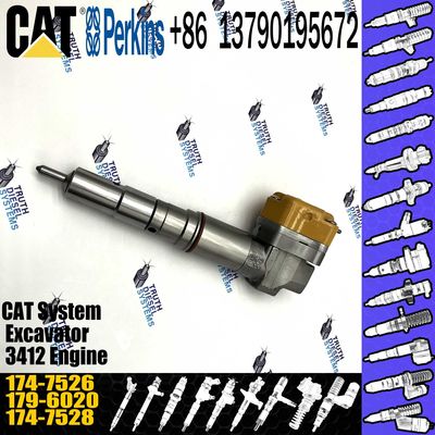 Diesel Engine Fuel Injector Excavator Accessories Diesel Motor Parts 1747526 174-7526 for Caterpillar CAT 3412E 651E 657