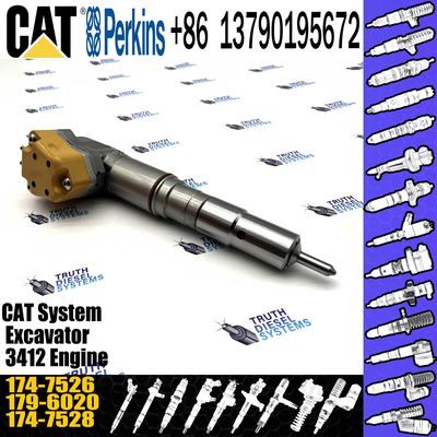 Diesel Engine Fuel Injector Excavator Accessories Diesel Motor Parts 1747526 174-7526 for Caterpillar CAT 3412E 651E 657