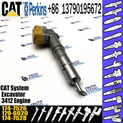 Diesel Engine Fuel Injector Excavator Accessories Diesel Motor Parts 1747526 174-7526 for Caterpillar CAT 3412E 651E 657