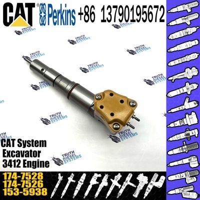 CAT Diesel 3412 Engine Excavator Parts Fuel Injector 1747528 174-7528 20R-4148 For Caterpillar
