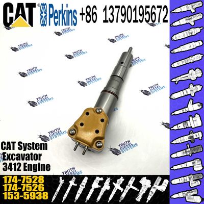 CAT Diesel 3412 Engine Excavator Parts Fuel Injector 1747528 174-7528 20R-4148 For Caterpillar