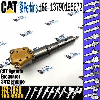 CAT Diesel 3412 Engine Excavator Parts Fuel Injector 1747528 174-7528 20R-4148 For Caterpillar