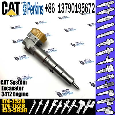 CAT Diesel 3412 Engine Excavator Parts Fuel Injector 1747528 174-7528 20R-4148 For Caterpillar