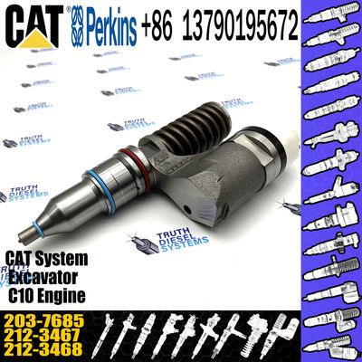 Diesel Engine Fuel Injector Excavator Accessories Diesel Motor Parts 2037685 203-7685 for Caterpillar CAT 16H C-10 C-12