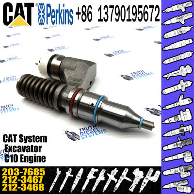 Diesel Engine Fuel Injector Excavator Accessories Diesel Motor Parts 2037685 203-7685 for Caterpillar CAT 16H C-10 C-12