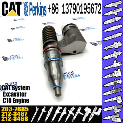 Diesel Engine Fuel Injector Excavator Accessories Diesel Motor Parts 2037685 203-7685 for Caterpillar CAT 16H C-10 C-12