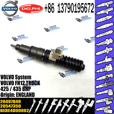 Diesel parts nozzle assembly pump injector BEBE4D00002 injector 20497849 for VOL diesel engine