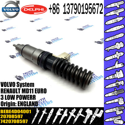 high quality diesel fuel injector 3801432 BEBE4D04001 for VOL D11A, MD11 common rail injector 7421028884 3803913