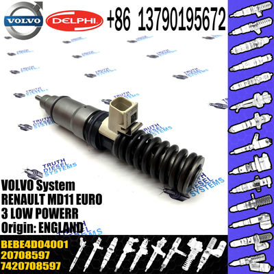 high quality diesel fuel injector 3801432 BEBE4D04001 for VOL D11A, MD11 common rail injector 7421028884 3803913