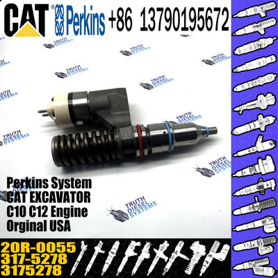 Diesel fuel common rail injector 20R-0055 20R0055 3175278 317-5278 for CAT Excavator 140H E3176C E3196 C10 C12 20R-0055