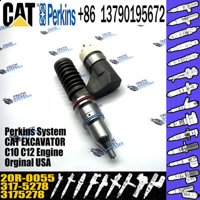 Diesel fuel common rail injector 20R-0055 20R0055 3175278 317-5278 for CAT Excavator 140H E3176C E3196 C10 C12 20R-0055