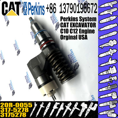 Diesel fuel common rail injector 20R-0055 20R0055 3175278 317-5278 for CAT Excavator 140H E3176C E3196 C10 C12 20R-0055