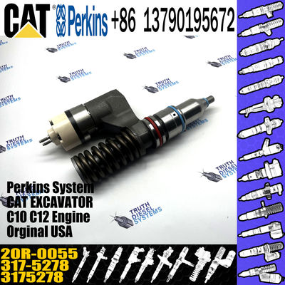 Diesel fuel common rail injector 20R-0055 20R0055 3175278 317-5278 for CAT Excavator 140H E3176C E3196 C10 C12 20R-0055