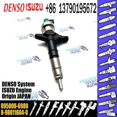 Common rail fuel injector 095000-6980 for ISUZU 4JJ1 8-98011604-0 8-98011604-5 8980116045 8-98119228-3