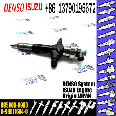Common rail fuel injector 095000-6980 for ISUZU 4JJ1 8-98011604-0 8-98011604-5 8980116045 8-98119228-3