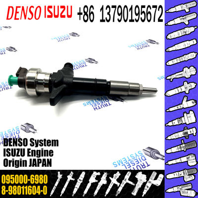 Common rail fuel injector 095000-6980 for ISUZU 4JJ1 8-98011604-0 8-98011604-5 8980116045 8-98119228-3