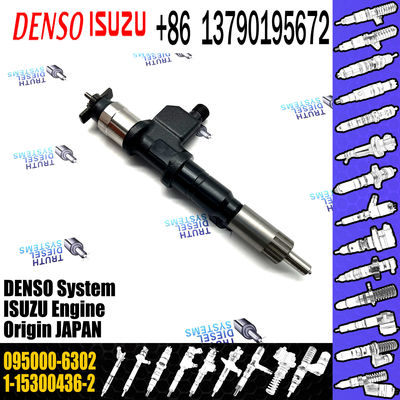 High Quality Common Rail Fuel Injector Assembly 095000-6302 for ISUZU 6WG1 1-15300436-2