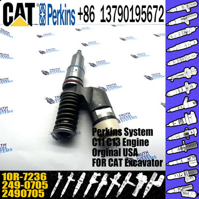 High Quality New Diesel Fuel Common Rail Injector 2490705 10R7236 249-0705 10R-7236 For CAT C13 Excavator