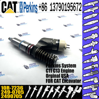 High Quality New Diesel Fuel Common Rail Injector 2490705 10R7236 249-0705 10R-7236 For CAT C13 Excavator