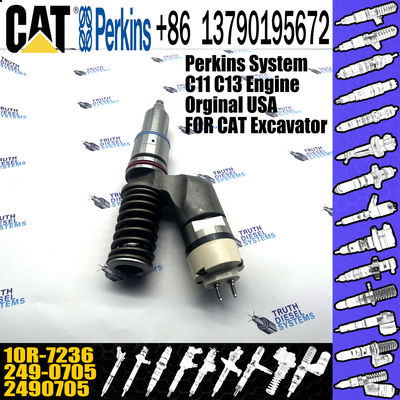 High Quality New Diesel Fuel Common Rail Injector 2490705 10R7236 249-0705 10R-7236 For CAT C13 Excavator
