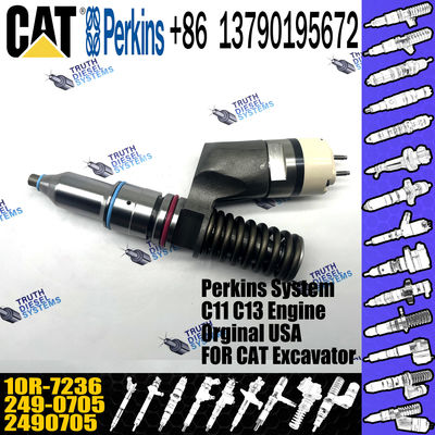 High Quality New Diesel Fuel Common Rail Injector 2490705 10R7236 249-0705 10R-7236 For CAT C13 Excavator