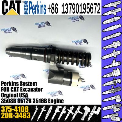 Hot sale fuel common rail injector 375-4106 3754106 20R3483 for Caterpillar Engine 3512C 3516C
