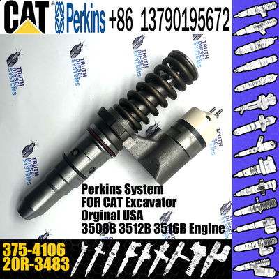 Hot sale fuel common rail injector 375-4106 3754106 20R3483 for Caterpillar Engine 3512C 3516C