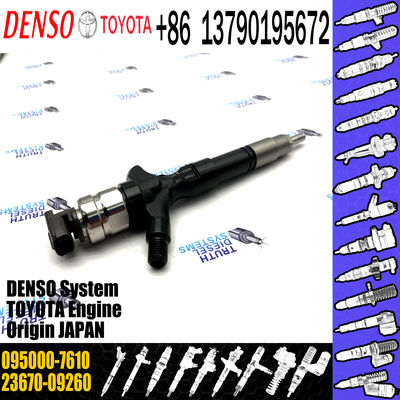 Brand New Common Rail Fuel Injector 095000-7610 23670-09260 For Toyota
