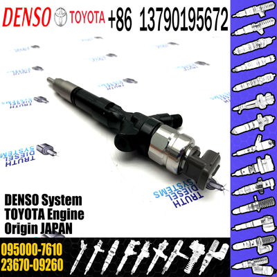Brand New Common Rail Fuel Injector 095000-7610 23670-09260 For Toyota