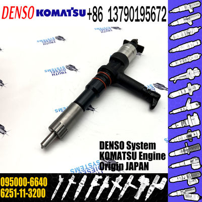 For KOMATSU SAA6D125E-5 6251-11-3200 6251-11-3201 Common Rail Fuel Injector 095000-6640
