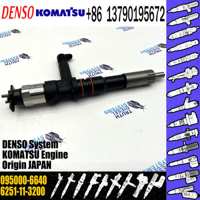 For KOMATSU SAA6D125E-5 6251-11-3200 6251-11-3201 Common Rail Fuel Injector 095000-6640