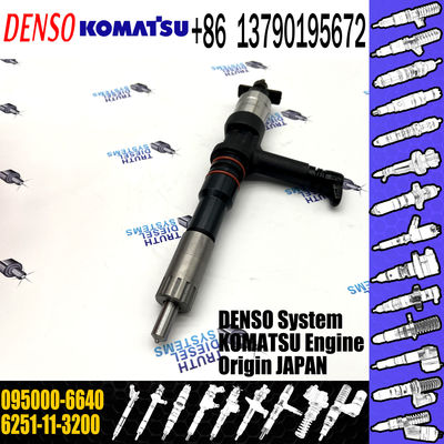 For KOMATSU SAA6D125E-5 6251-11-3200 6251-11-3201 Common Rail Fuel Injector 095000-6640