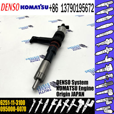 Excavator PC400-8 PC450-8 Excavator Engine Fuel Injector 095000-6070 6251-11-3100
