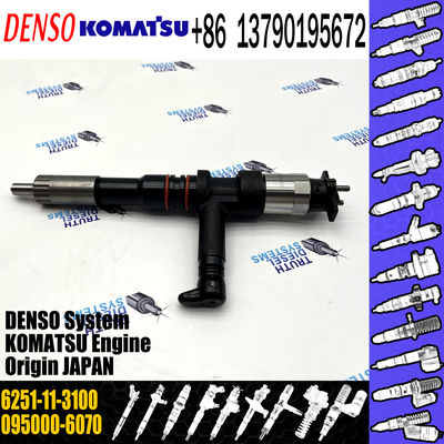 Excavator PC400-8 PC450-8 Excavator Engine Fuel Injector 095000-6070 6251-11-3100