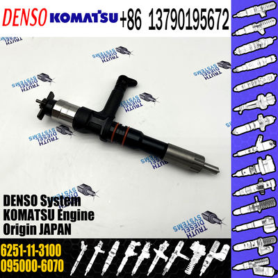 Excavator PC400-8 PC450-8 Excavator Engine Fuel Injector 095000-6070 6251-11-3100