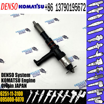 Excavator PC400-8 PC450-8 Excavator Engine Fuel Injector 095000-6070 6251-11-3100