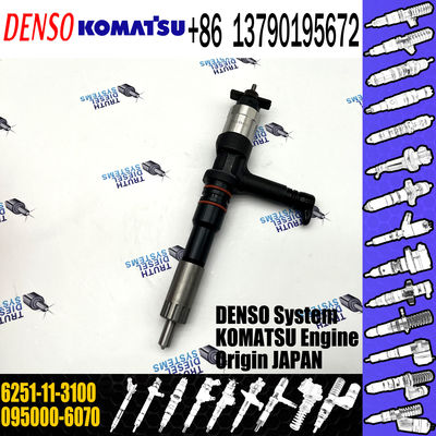 Excavator PC400-8 PC450-8 Excavator Engine Fuel Injector 095000-6070 6251-11-3100