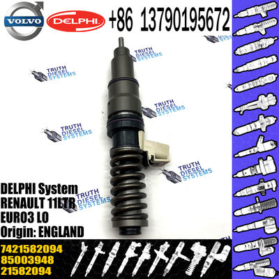 Diesel Fuel Injector 21644596 7421582094 7421644596 21582094 21644596 85003948 BEBE4D35001 For  11LTR EURO3 LO