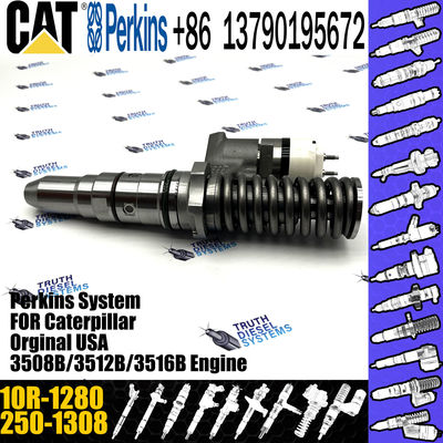 Hot sale fuel common rail injector 250-1308 2501308 10R-1280 for Caterpillar Engine 3512B 3516B