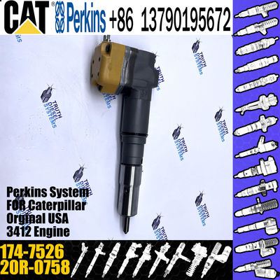 3412 diesel engine fuel injector 174-7526 20R0758 20R-0758 INJECTOR 174752for caterpillar D9R 771D 69D 769D 657E 651E AD